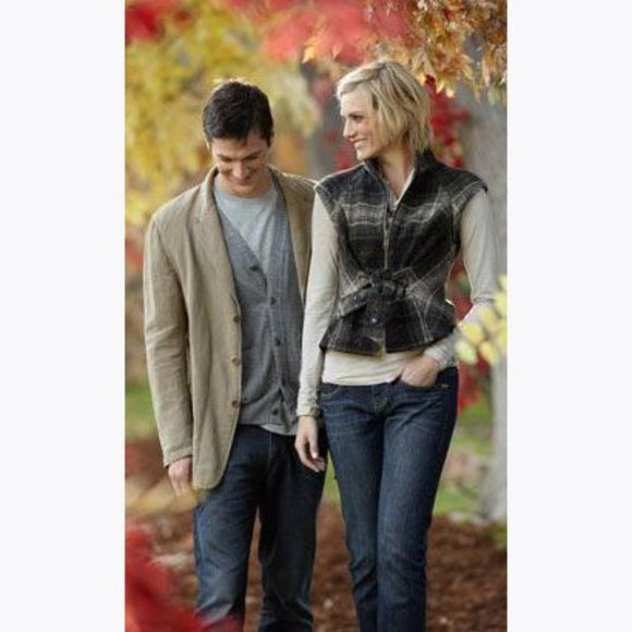 CABI #611 All Tied Up Green Plaid Tweed Vest sz M - Picture 2 of 7